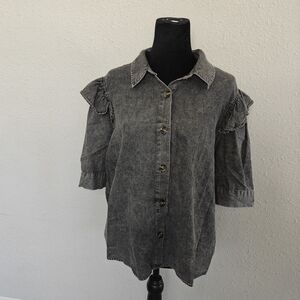 Who What Wear Charcoal Denim Jacket